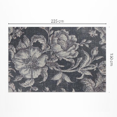 Vinylový koberec Botanický motív v retro štýle