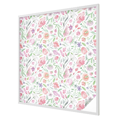 Ochranná fólia na sklo vitráž Kvetinový vzor