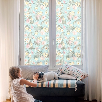 Nepriehľadná fólia na okno Tropický vzor