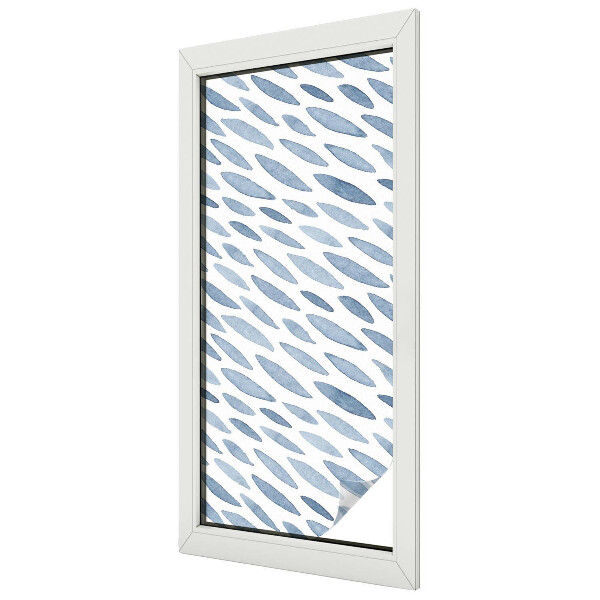 Samolepiaca fólia na sklo vitrážová Modré ťahy