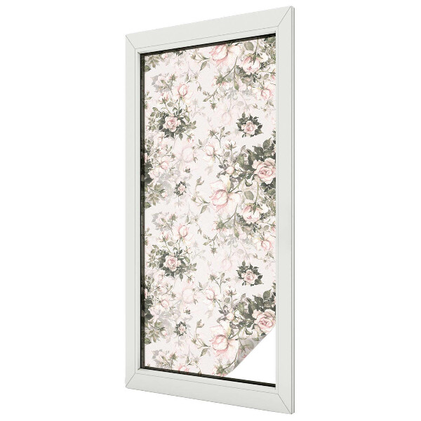 Ochranná fólia na sklo vitráž Kvetinová krása