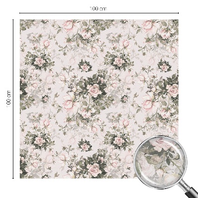 Ochranná fólia na sklo vitráž Kvetinová krása