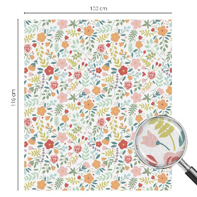 Nepriehľadná fólia na okno Kvetinový vzor