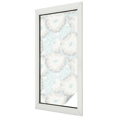 Matná fólia na okno vitráž Jemné pierka