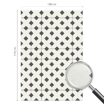 Samolepiaca fólia na sklo vitrážová Čierne a biele diamanty