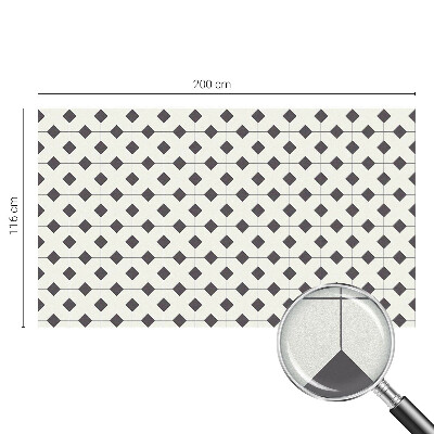 Samolepiaca fólia na sklo vitrážová Čierne a biele diamanty