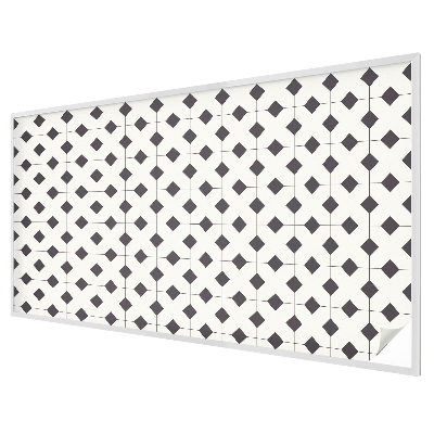 Samolepiaca fólia na sklo vitrážová Čierne a biele diamanty