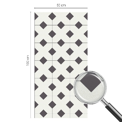 Samolepiaca fólia na sklo vitrážová Čierne a biele diamanty