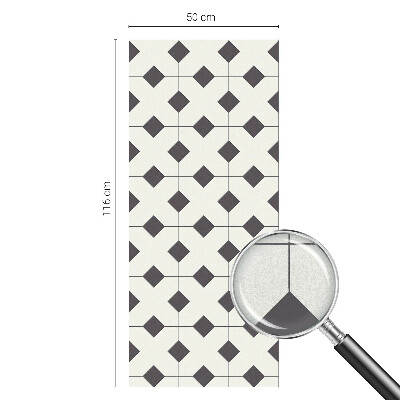 Samolepiaca fólia na sklo vitrážová Čierne a biele diamanty