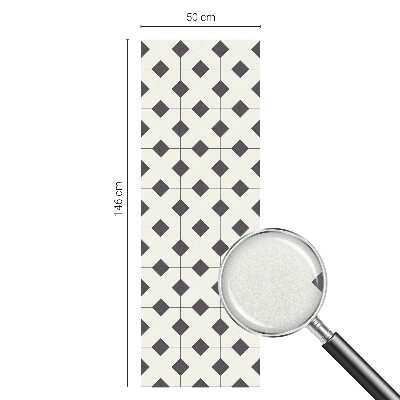 Samolepiaca fólia na sklo vitrážová Čierne a biele diamanty