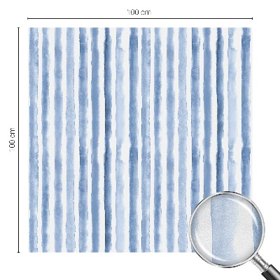 Matná fólia na okno vitráž Modré pruhy