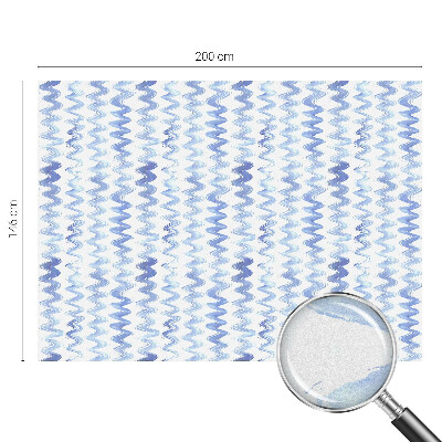 Samolepiaca fólia na sklo vitrážová Modré vlny