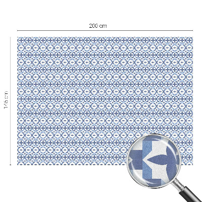 Matná fólia na okno vitráž Modrá mozaika