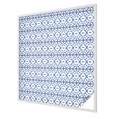 Matná fólia na okno vitráž Modrá mozaika