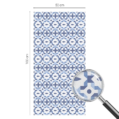 Matná fólia na okno vitráž Modrá mozaika