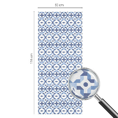 Matná fólia na okno vitráž Modrá mozaika