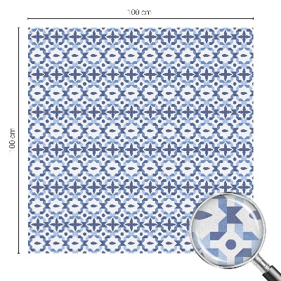 Matná fólia na okno vitráž Modrá mozaika