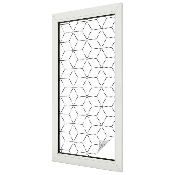 Samolepiaca fólia na sklo vitrážová Bodkované kosoštvorce