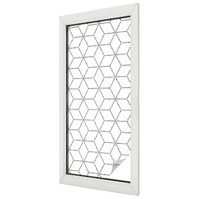 Samolepiaca fólia na sklo vitrážová Bodkované kosoštvorce