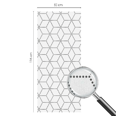 Samolepiaca fólia na sklo vitrážová Bodkované kosoštvorce