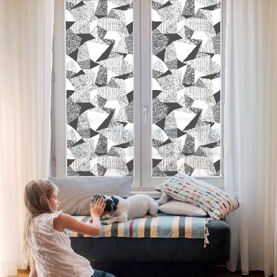 Matná fólia na okno vitráž Geometrické útvary