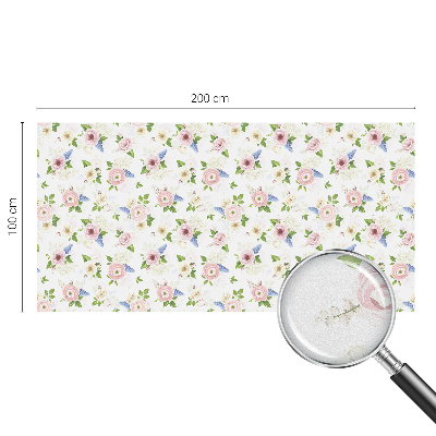 Nepriehľadná fólia na okno Kvetinový vzor