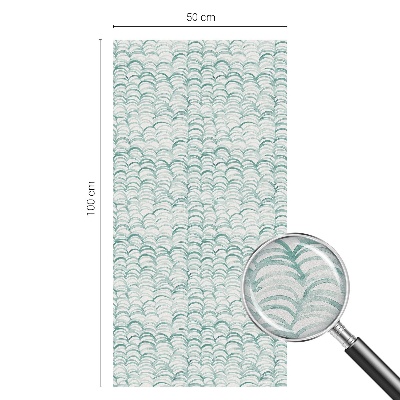 Matná fólia na okno vitráž Zelená vlna