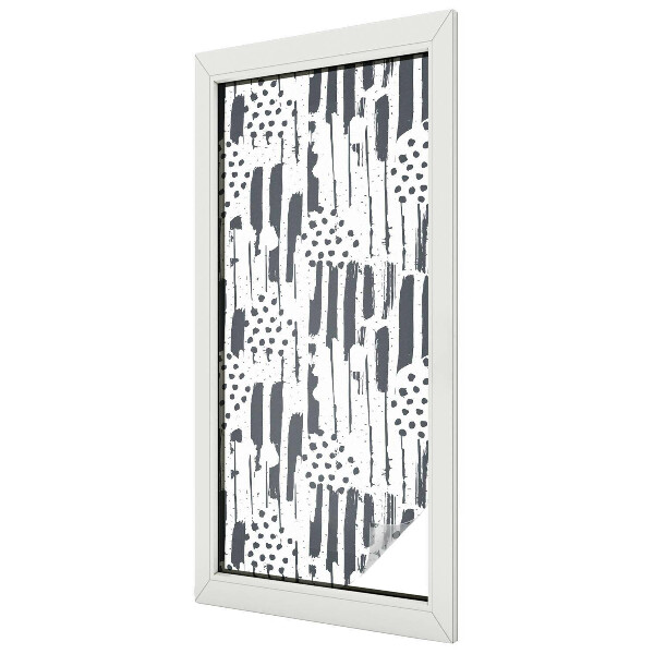 Nepriehľadná fólia na okno Pruhy a bodky