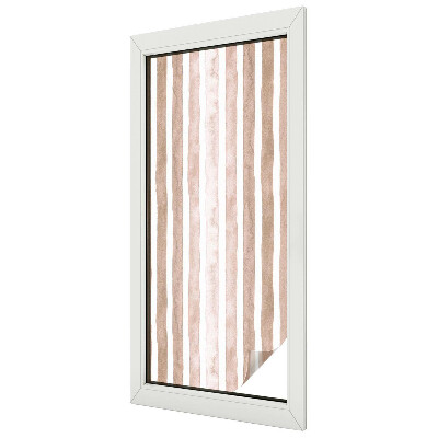 Samolepiaca fólia na sklo vitrážová Hnedé pásy