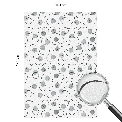 Matná fólia na okno vitráž Sivé kolesá