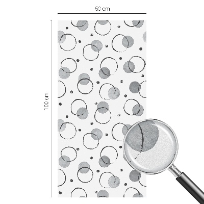 Matná fólia na okno vitráž Sivé kolesá