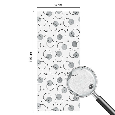 Matná fólia na okno vitráž Sivé kolesá