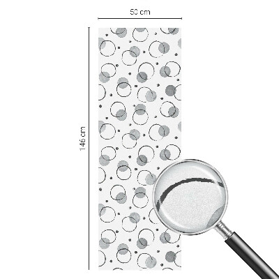 Matná fólia na okno vitráž Sivé kolesá