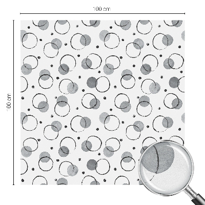 Matná fólia na okno vitráž Sivé kolesá