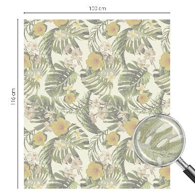 Samolepiaca fólia na sklo vitrážová Tropická téma