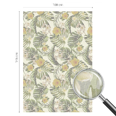 Samolepiaca fólia na sklo vitrážová Tropická téma