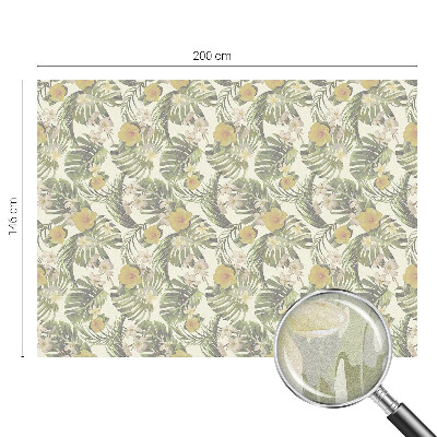 Samolepiaca fólia na sklo vitrážová Tropická téma