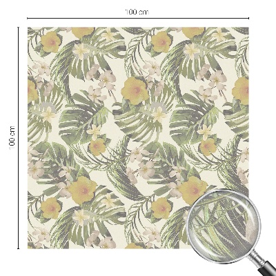 Samolepiaca fólia na sklo vitrážová Tropická téma