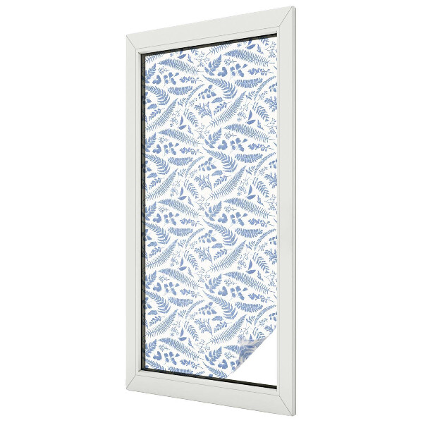 Matná fólia na okno vitráž Listy papradia