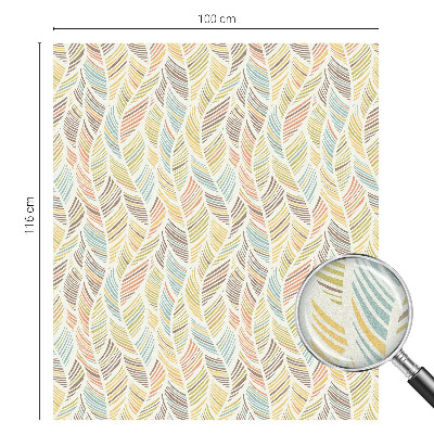 Matná fólia na okno vitráž Dúhové perie