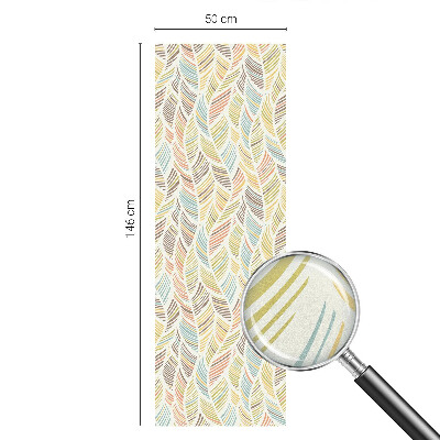 Matná fólia na okno vitráž Dúhové perie