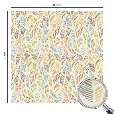 Matná fólia na okno vitráž Dúhové perie