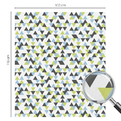 Samolepiaca fólia na sklo vitrážová Geometrické trojuholníky