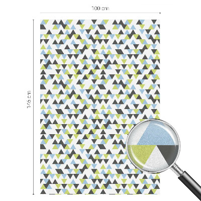 Samolepiaca fólia na sklo vitrážová Geometrické trojuholníky