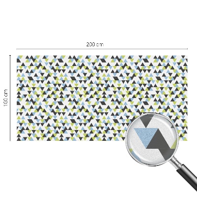 Samolepiaca fólia na sklo vitrážová Geometrické trojuholníky