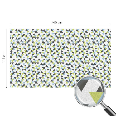 Samolepiaca fólia na sklo vitrážová Geometrické trojuholníky