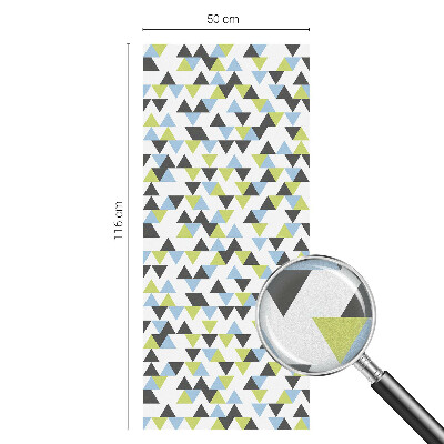 Samolepiaca fólia na sklo vitrážová Geometrické trojuholníky