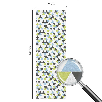 Samolepiaca fólia na sklo vitrážová Geometrické trojuholníky