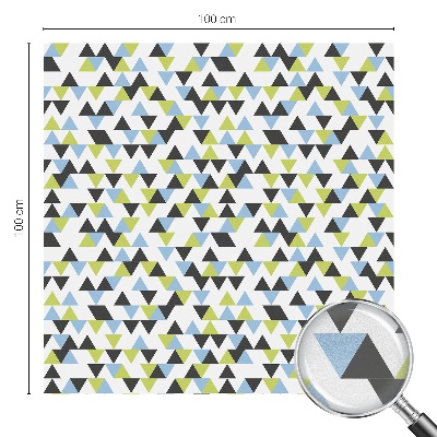 Samolepiaca fólia na sklo vitrážová Geometrické trojuholníky