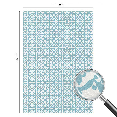 Fólia na sklo na ochranu súkromia Modré ozdoby